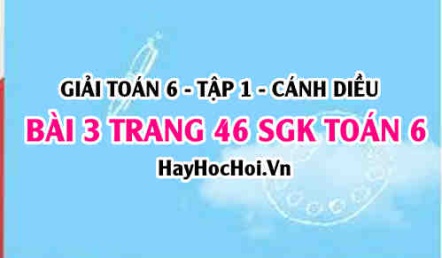 Giải bài 3 trang 46 Toán 6 Tập 1 SGK Cánh Diều